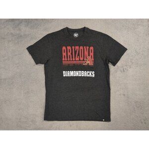 Arizona Diamondbacks Shirt Adult Mens Small Gray Red Spell Out Logo Baseball MLB
